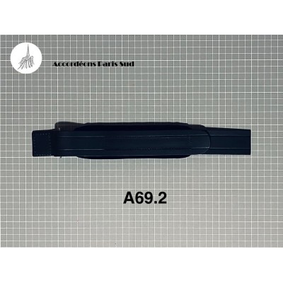 A69 - Courroie basse diatonique cuir velours noir